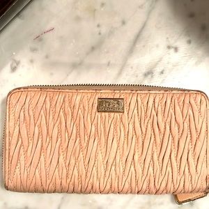 Coach Wallet, link pink leather, EUC